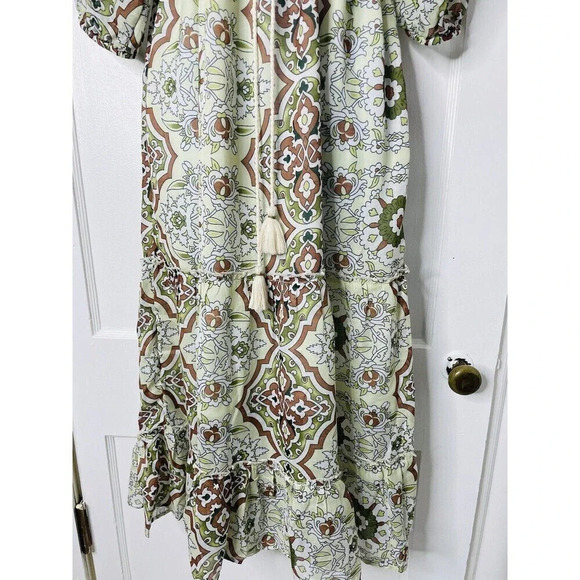 Soft Surroundings Maxi Dress PS Prarie 70s Style Floral Boho Tiered Retro Hippie - Picture 3 of 12